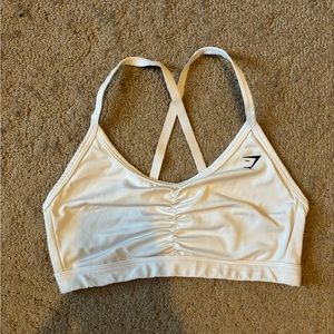 Gymshark Ruched Sports Bra - White